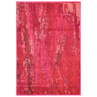 Unique Loom Lilly Jardin Rug in Pink Rectangular 3128103