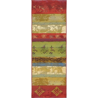 Unique Loom Outdoor Traditional Rug in Multi Runner 3138627