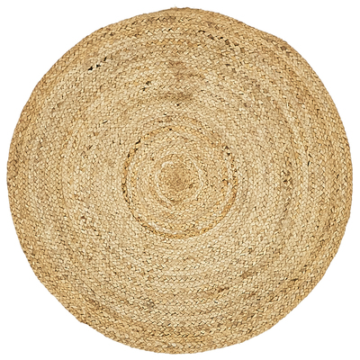 Unique Loom Dhaka Braided Jute Rug in Natural Round 3138967