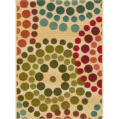 Unique Loom Outdoor Spark Rug in Beige Rectangular 3141039