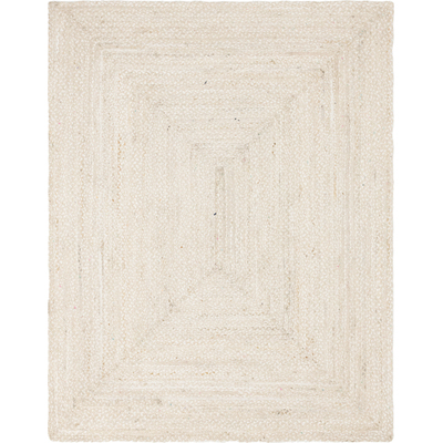 Unique Loom Braided Chindi Rug in Ivory Rectangular 3142737