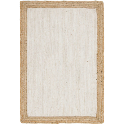 Unique Loom Goa Braided Jute Rug in Ivory Rectangular 3142766