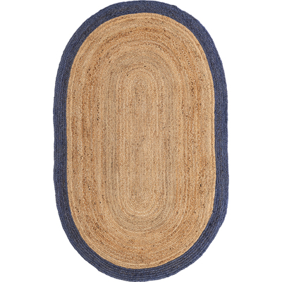 Unique Loom Goa Braided Jute Rug in Natural Oval 3142794