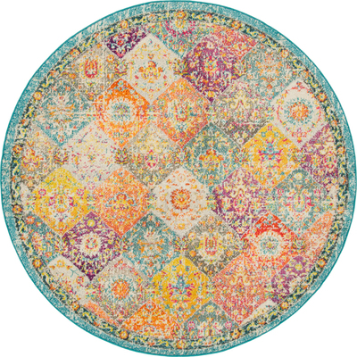 Unique Loom Blake Penrose Rug in Multi Round 3143420