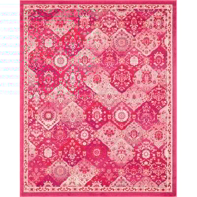 Unique Loom Blake Penrose Rug in Magenta Rectangular 3143445