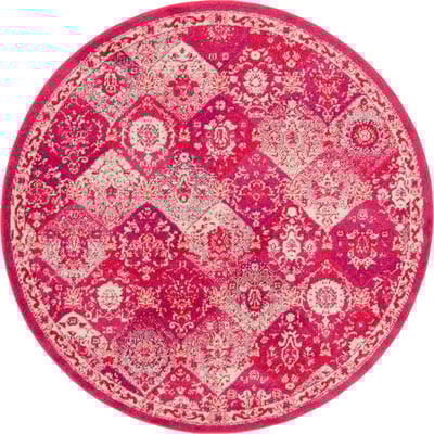 Unique Loom Blake Penrose Rug in Magenta Round 3143450
