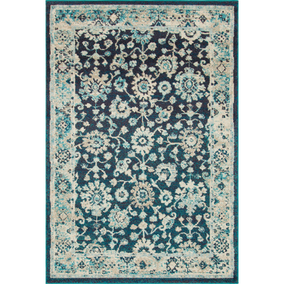 Unique Loom Krystle Penrose Rug in Navy Blue Rectangular 3143466