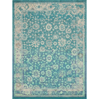 Unique Loom Krystle Penrose Rug in Turquoise Rectangular 3143474