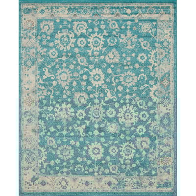 Unique Loom Krystle Penrose Rug in Turquoise Rectangular 3143475