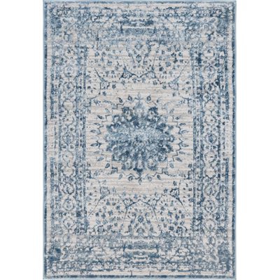 Unique Loom Derbyshire Aberdeen Rug in Blue Rectangular 3143565