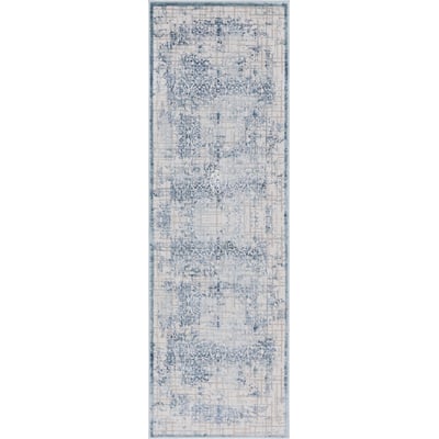 Unique Loom Stanhope Aberdeen Rug in Blue Runner 3143592