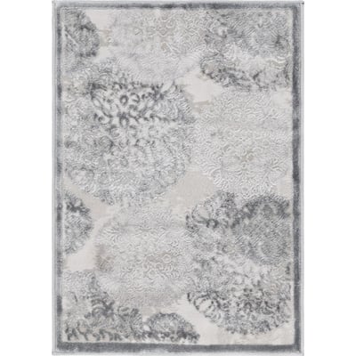 Unique Loom Chatsworth Aberdeen Rug in Gray Rectangular 3143622