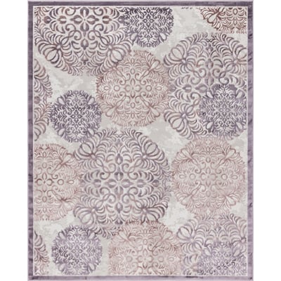 Unique Loom Chatsworth Aberdeen Rug in Violet Rectangular 3143627
