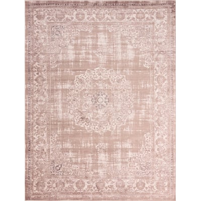 Unique Loom Blackthorn Leila Rug in Tan/Ivory Rectangular 3144523