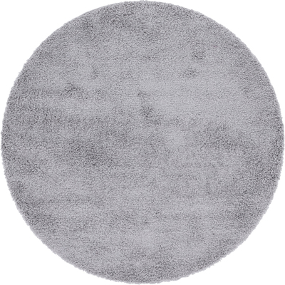 Unique Loom Davos Shag Rug in Sterling Round 3145897