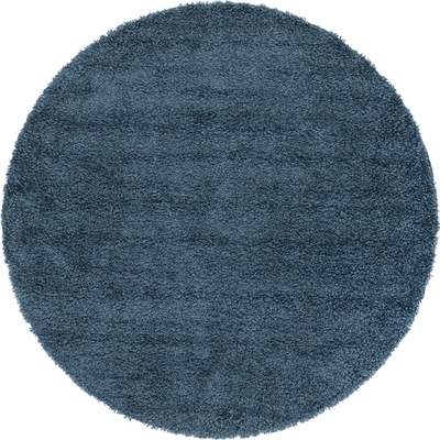 Unique Loom Davos Shag Rug in Marine Blue Round 3145919