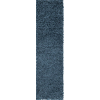 Unique Loom Davos Shag Rug in Marine Blue Runner 3145921