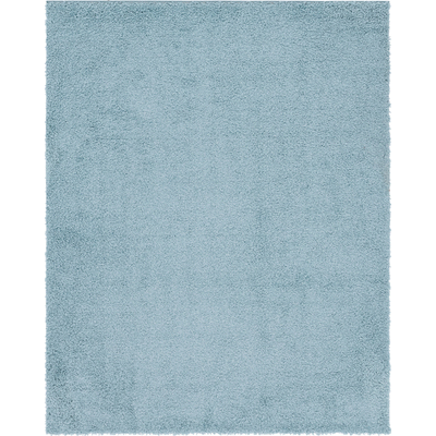 Unique Loom Davos Shag Rug in Aqua Rectangular 3145948