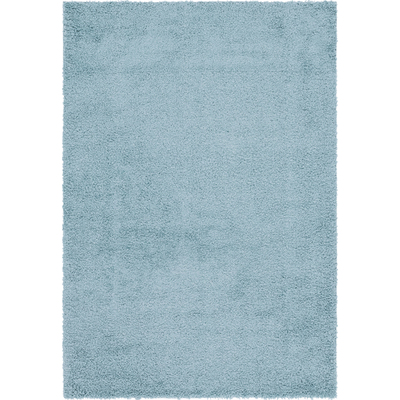 Unique Loom Davos Shag Rug in Aqua Rectangular 3145949