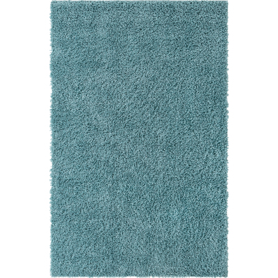 Unique Loom Davos Shag Rug in Aqua Rectangular 3145951