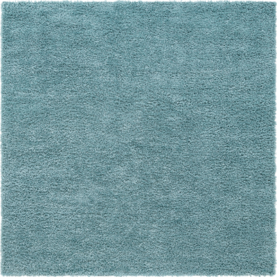 Unique Loom Davos Shag Rug in Aqua Square 3145955