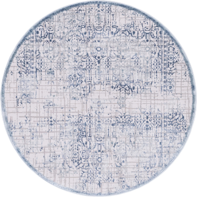 Unique Loom Stanhope Aberdeen Rug in Blue Round 3146649