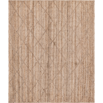 Unique Loom Trellis Braided Jute Rug in Natural Rectangular 3146834