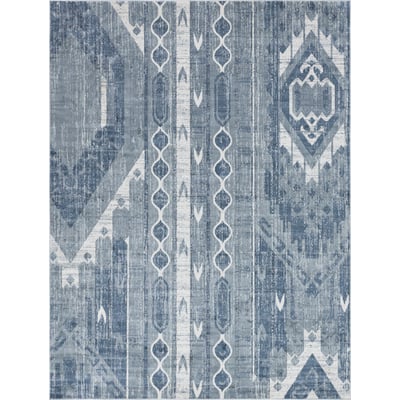 Unique Loom Orford Portland Rug in Blue Rectangular 3147092