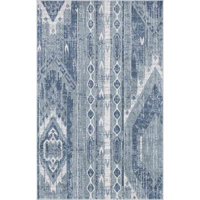 Unique Loom Orford Portland Rug in Blue Rectangular 3147100