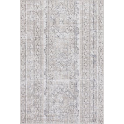Unique Loom Depoe Portland Rug in Tan Rectangular 3147174