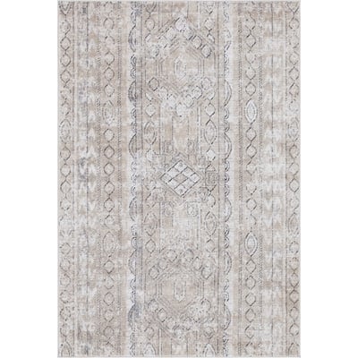 Unique Loom Depoe Portland Rug in Tan Rectangular 3147178
