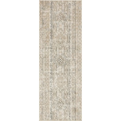 Unique Loom Depoe Portland Rug in Tan Runner 3147183