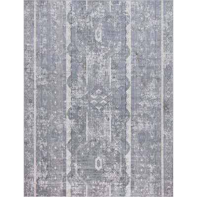 Unique Loom Depoe Portland Rug in Gray Rectangular 3147186