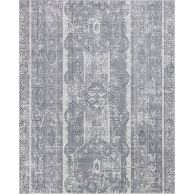 Unique Loom Depoe Portland Rug in Gray Rectangular 3147189