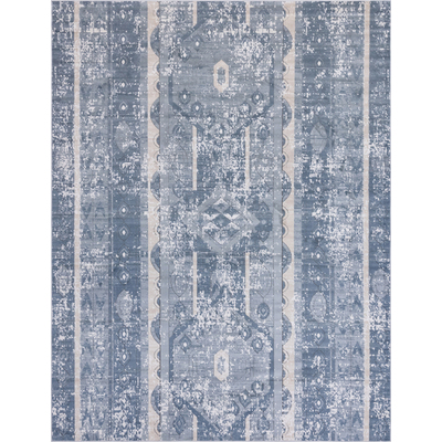 Unique Loom Depoe Portland Rug in Blue Rectangular 3147205