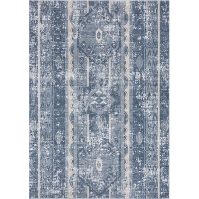Unique Loom Depoe Portland Rug in Blue Rectangular 3147210