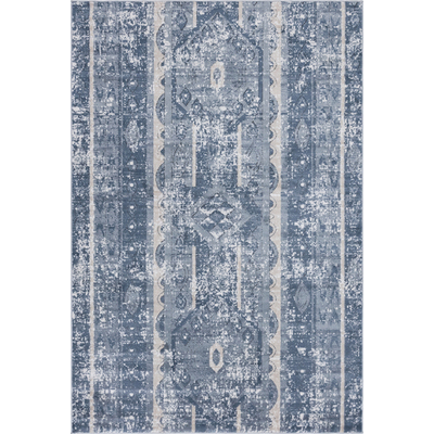Unique Loom Depoe Portland Rug in Blue Rectangular 3147212