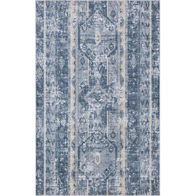 Unique Loom Depoe Portland Rug in Blue Rectangular 3147214