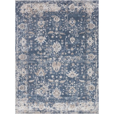 Unique Loom Central Portland Rug in Blue Rectangular 3147226