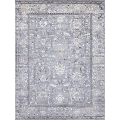 Unique Loom Central Portland Rug in Gray Rectangular 3147244