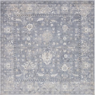 Unique Loom Central Portland Rug in Gray Square 3147247