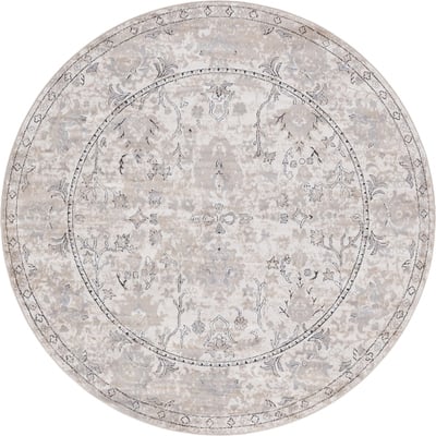 Unique Loom Central Portland Rug in Ivory Round 3147268