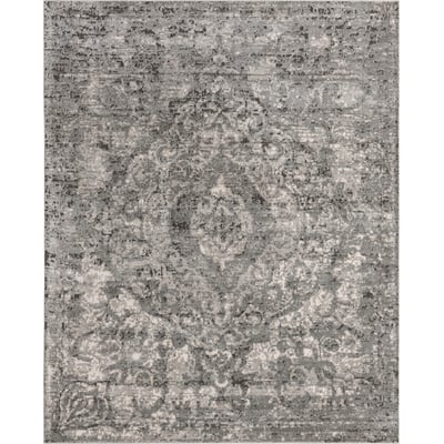 Unique Loom Astoria Portland Rug in Light Gray Rectangular 3147474