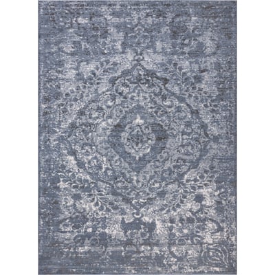 Unique Loom Astoria Portland Rug in Blue Rectangular 3147489