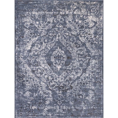 Unique Loom Astoria Portland Rug in Blue Rectangular 3147491