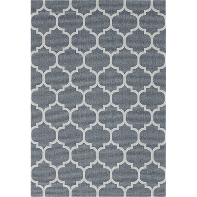 Unique Loom Trellis Decatur Rug in Dark Gray/Ivory Rectangular 3148021