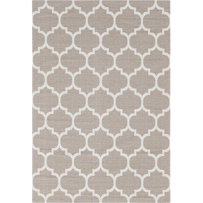 Unique Loom Trellis Decatur Rug in Taupe/Ivory Rectangular 3148029