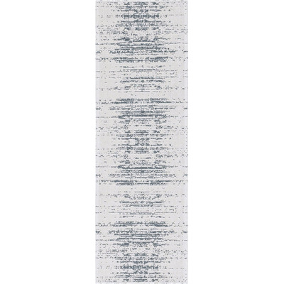 Unique Loom Static Decatur Rug in Ivory/Gray Runner 3148146