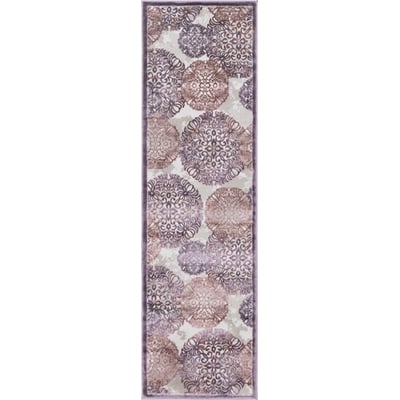 Unique Loom Chatsworth Aberdeen Rug in Violet Runner 3148200