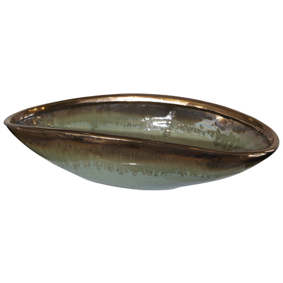 Uttermost Iroquois Green Glaze Bowl